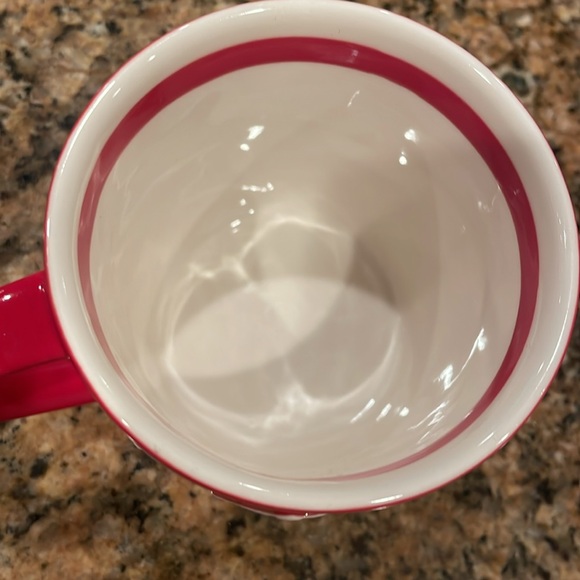 Starbucks Mug Holiday Xmas 2007 red penguin snowman trees snowflakes VGUC - Picture 4 of 5